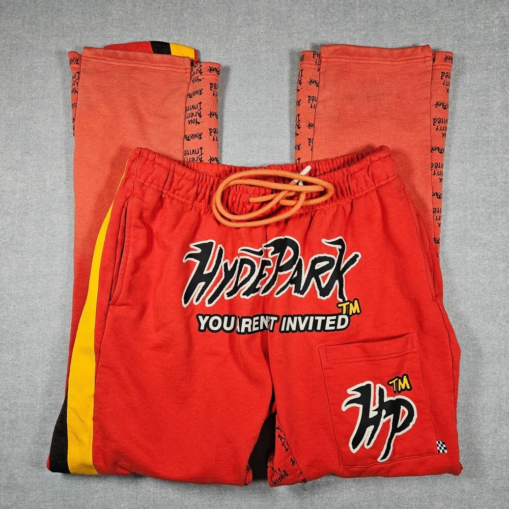 Hyde Park Goods You Aren't Invited Red Sweatpants Mens Large After Dark Stripe